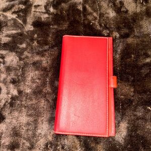 Coach Red Leather Wallet checkbook